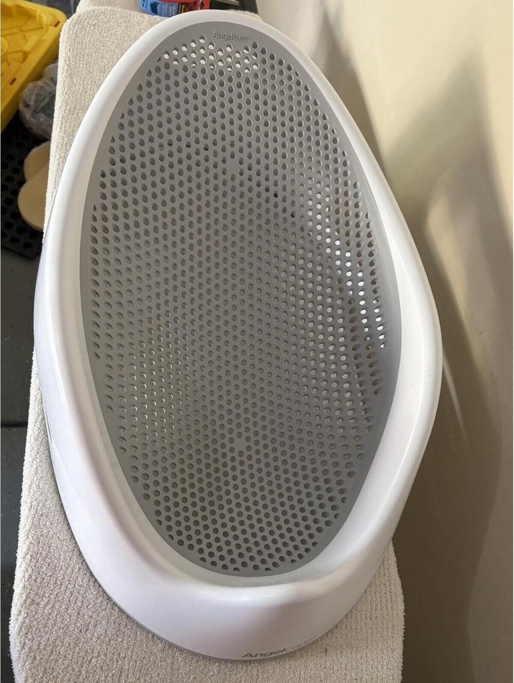 Angelcare Soft-Touch Baby Bath Support Grey Mesh Infant In-Tub Seat 0-6 Months